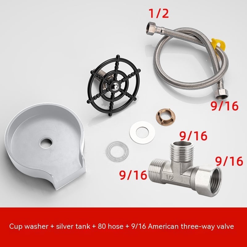 Bar Counter Cup Washer Sink High-pressure Spray Automatic Faucet Coffee Pitcher Wash Cup Tool Kitchen