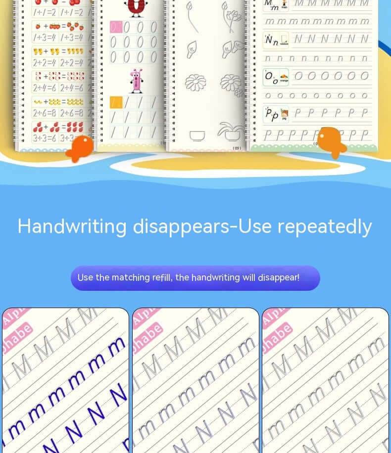 kids writing practice books/hand learning writing books for 3-6yrs old