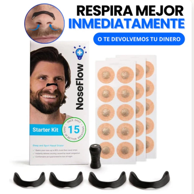 Magnetic nose strip for breathing