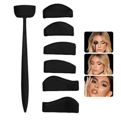 Cross-border new 6-in-1 eye shadow chapter European and American beauty gadget Crease Line portable eye shadow palette